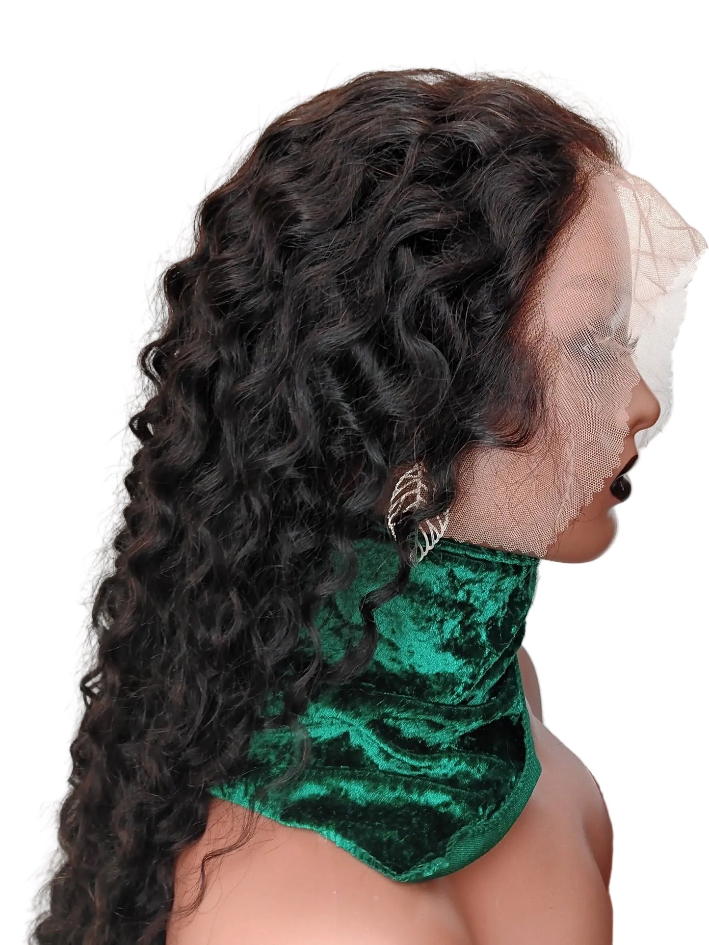 13x6 100% Human Hair Water-Wave Wig Transparent density 180% Wig - BRBL