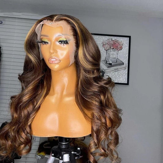 BRBL Highlight 13x4 Ombre Body Wave Wig - Black Rose Bundles Luxe
